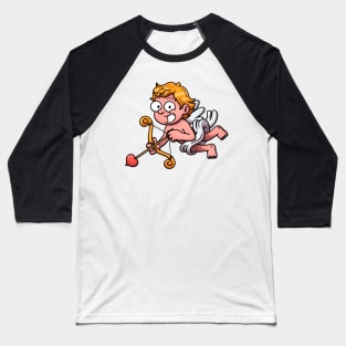 Cute Valentine’s Day Cherub Holding A Bow And Arrow Baseball T-Shirt